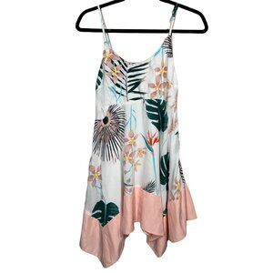 Hommage Los Angeles Tropical Floral Mini Sundress Small Sleeveless